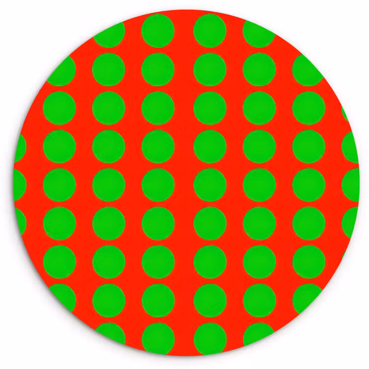 Muurcirkel - Stippen - Patroon - Groen — 1