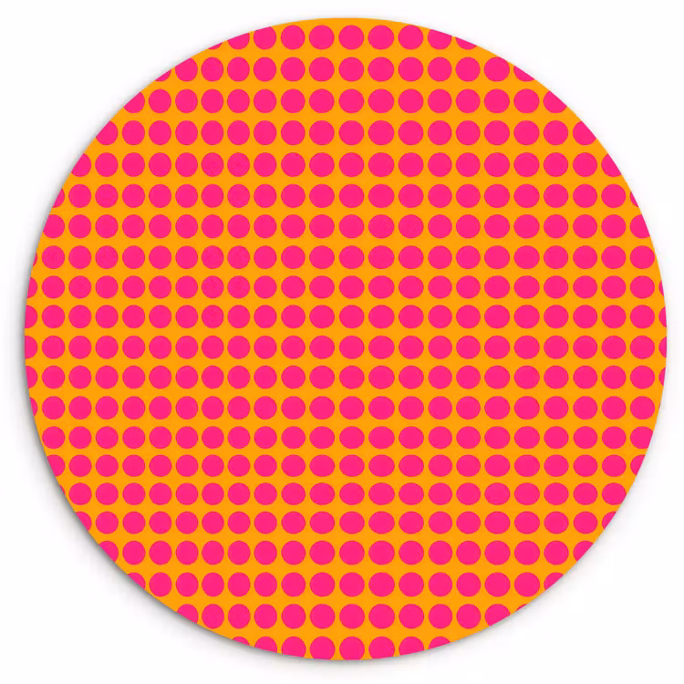 Muurcirkel - Stippen - Patroon - Oranje — 1