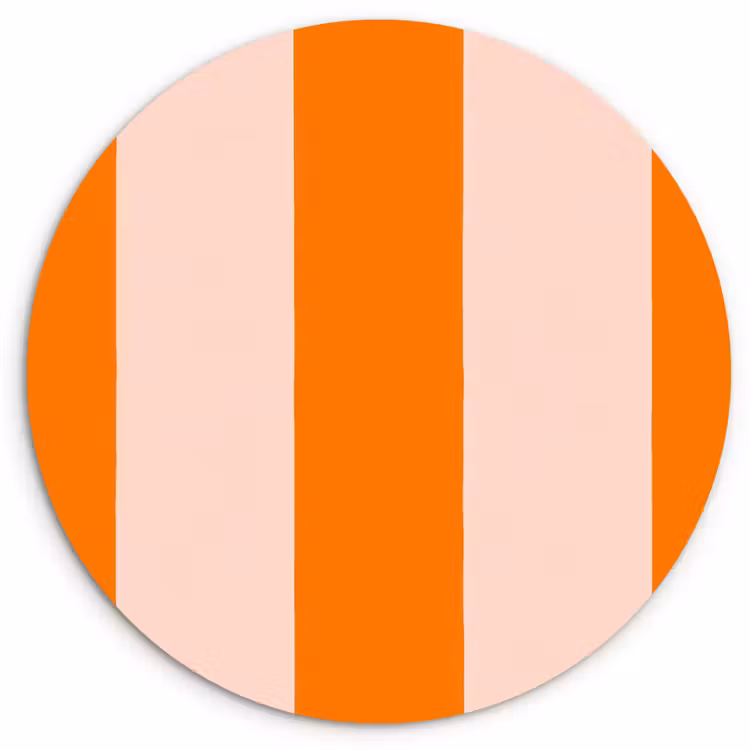 Muurcirkel - Strepen - Modern - Oranje — 1