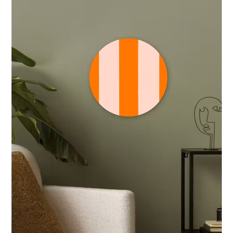 Muurcirkel - Strepen - Modern - Oranje — 3