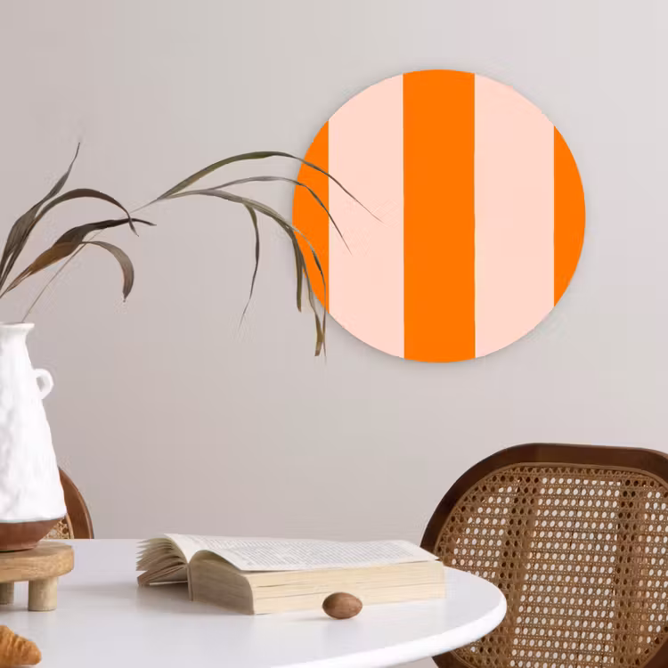 Muurcirkel - Strepen - Modern - Oranje — 4