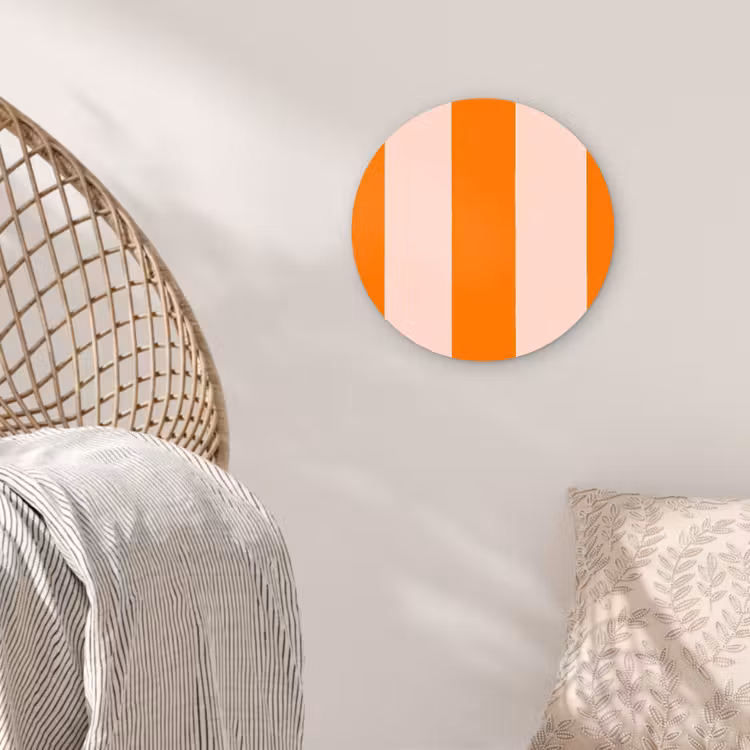 Muurcirkel - Strepen - Modern - Oranje — 5
