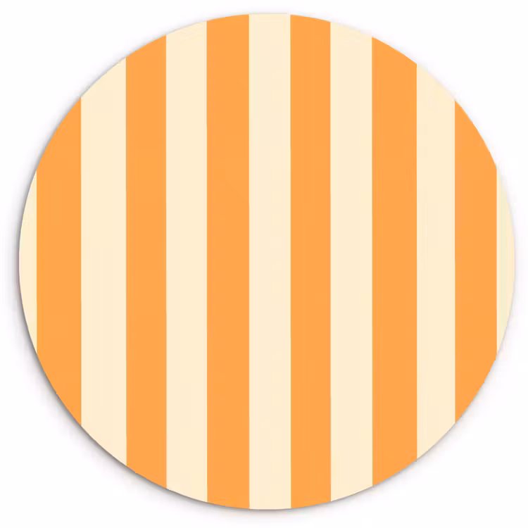 Muurcirkel - Strepen - Patroon - Oranje — 1