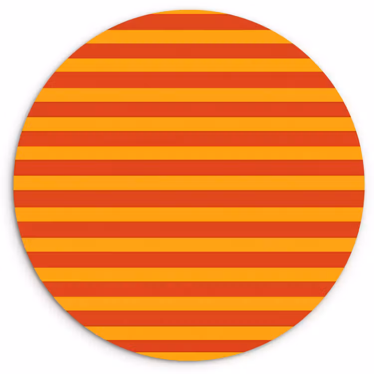 Muurcirkel - Strepen - Patroon - Oranje — 1