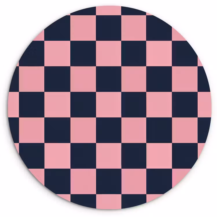 Muurcirkel - Traditioneel - Patroon - Blauw - Roze — 1