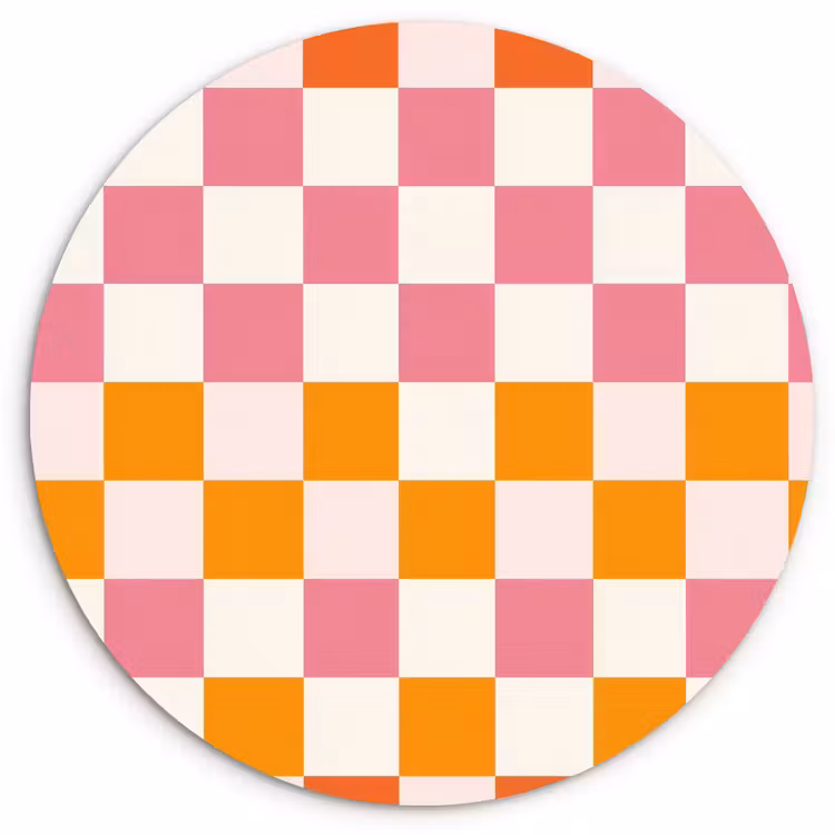 Muurcirkel - Vierkant - Patroon - Oranje — 1