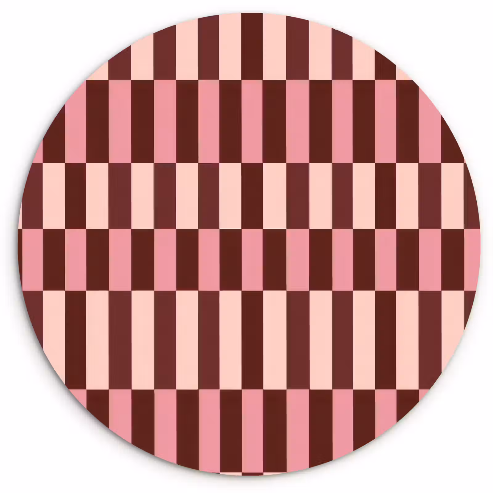 Muurcirkel - Roze - Rood - Blokjes — 1