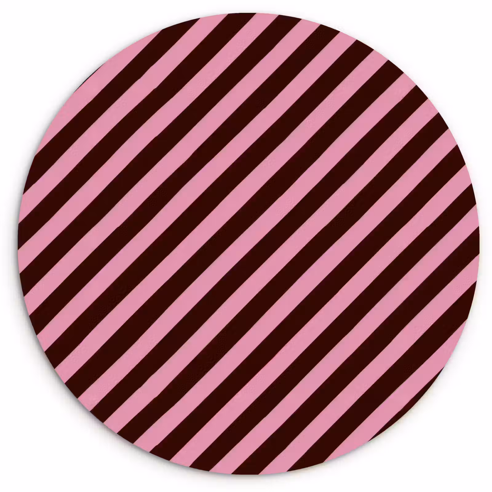 Muurcirkel - Strepen - Roze - Bruin — 1