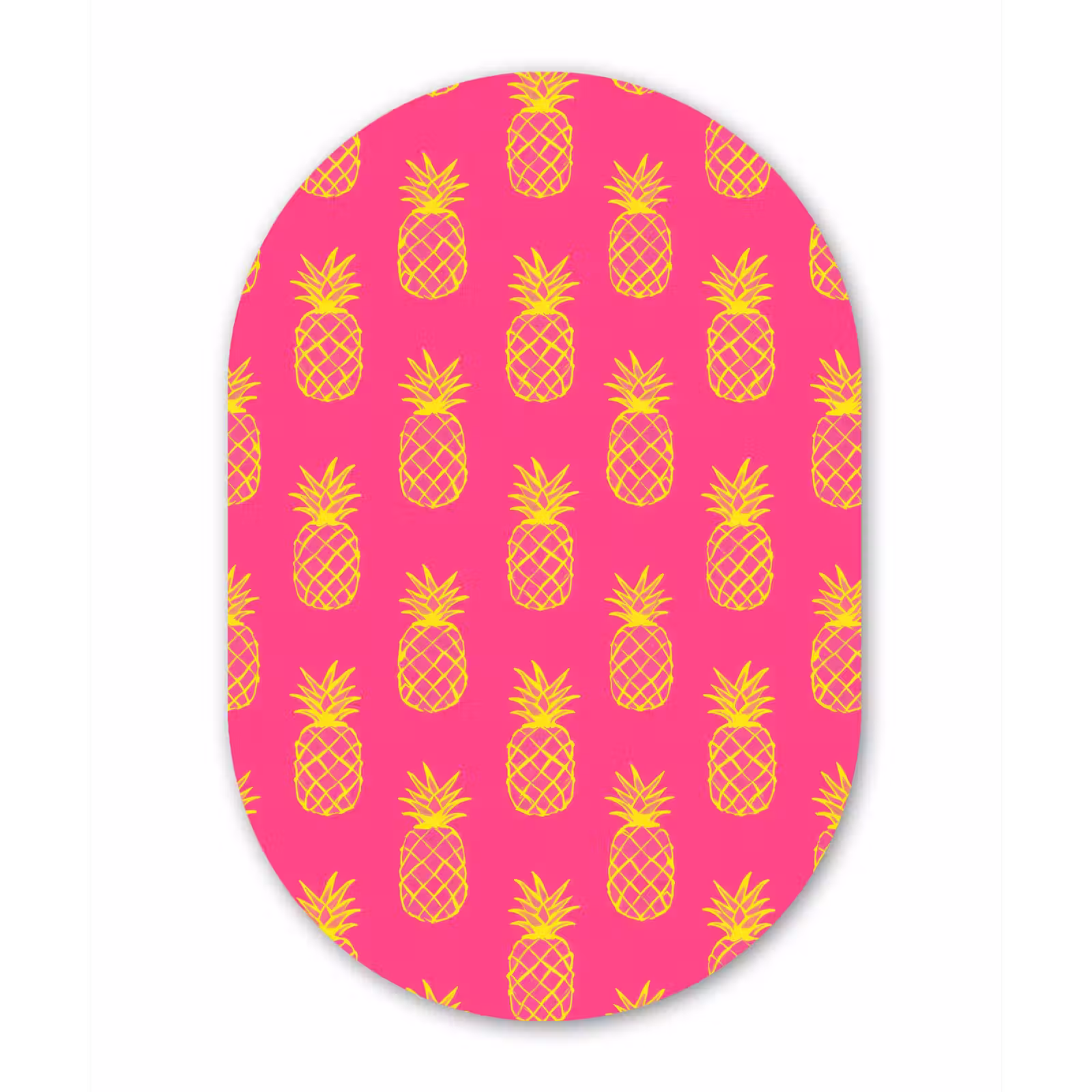 Muurovaal aluminium - Ananas - Trendy - Roze — 1