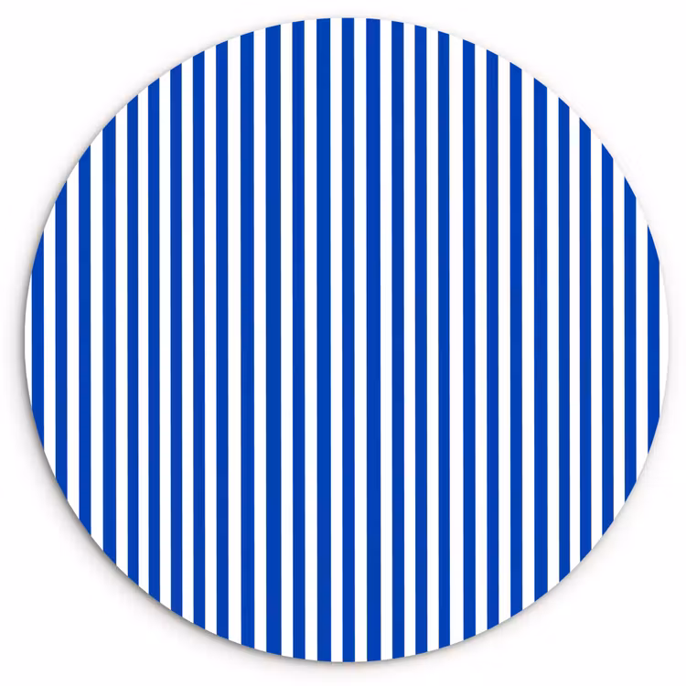 Muurcirkel - Klassiek - Strepen - Blauw — 1