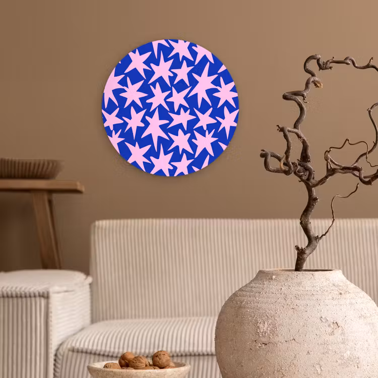 Muurcirkel - Modern - Sterren - Blauw — 2