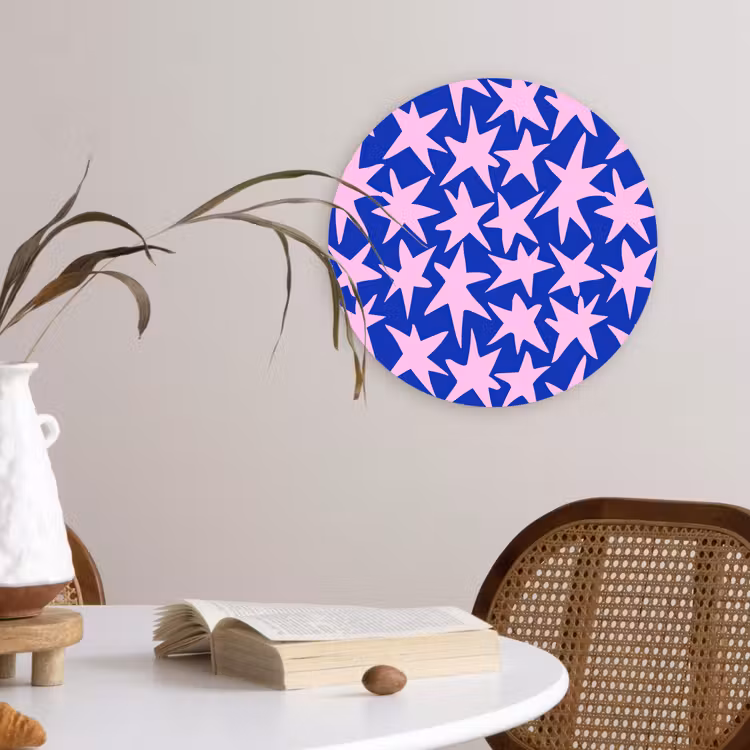 Muurcirkel - Modern - Sterren - Blauw — 4