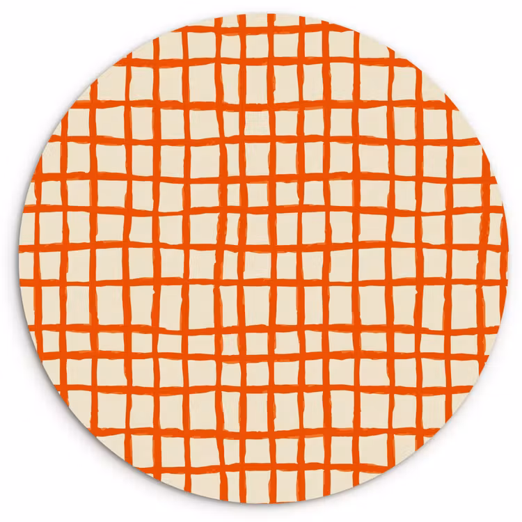 Muurcirkel - Patroon - Lijnen - Oranje — 1