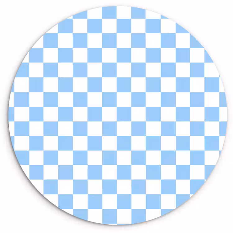 Muurcirkel - Schaakbord - Klassiek - Blauw — 1