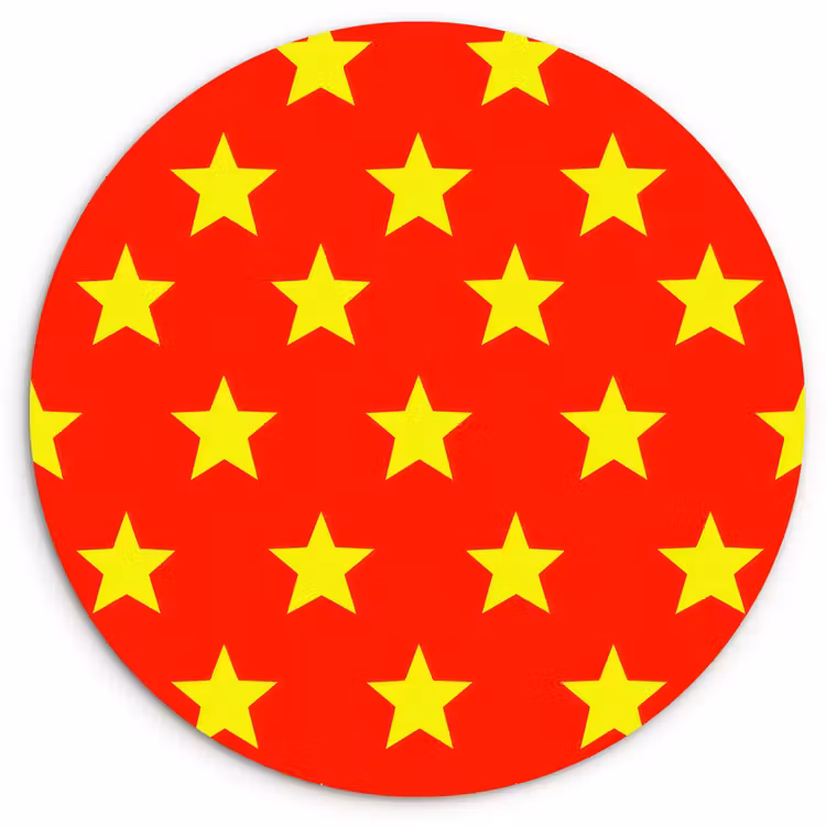 Muurcirkel - Ster - Patroon - Geel — 1