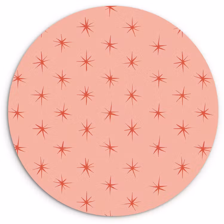 Muurcirkel - Sterretjes - Patroon - Oranje — 1