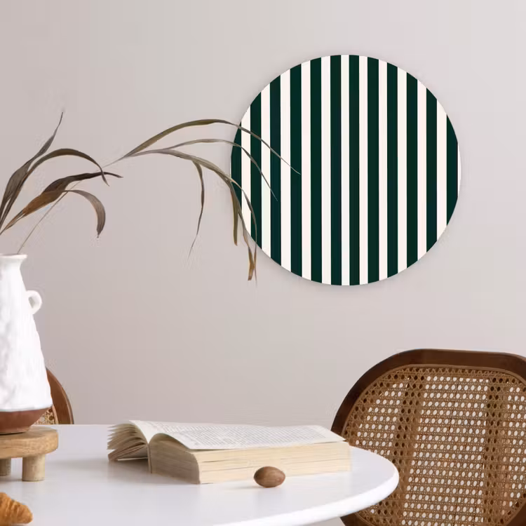 Muurcirkel - Strepen - Klassiek - Groen — 4