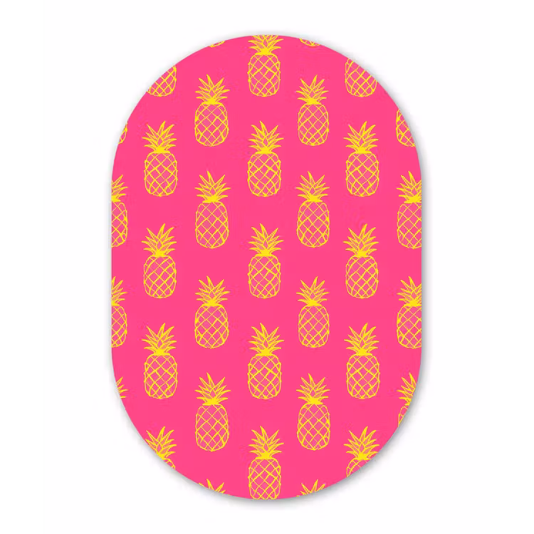 Muurovaal aluminium - Ananas - Trendy - Roze — 1