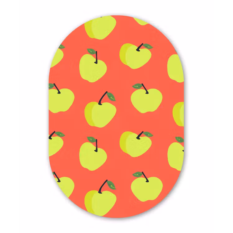Muurovaal aluminium - Appels - Modern - Groen — 1