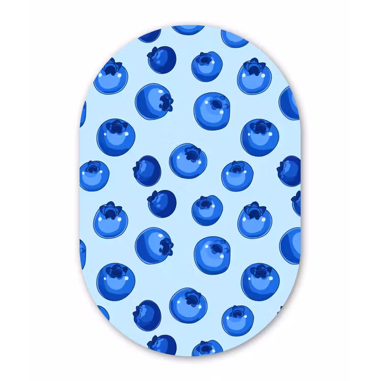 Muurovaal aluminium - Bessen - Modern - Blauw — 1