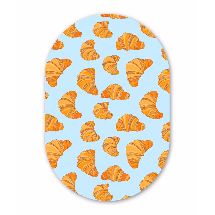 Muurovaal aluminium - Croissant - Speels - Blauw — 1
