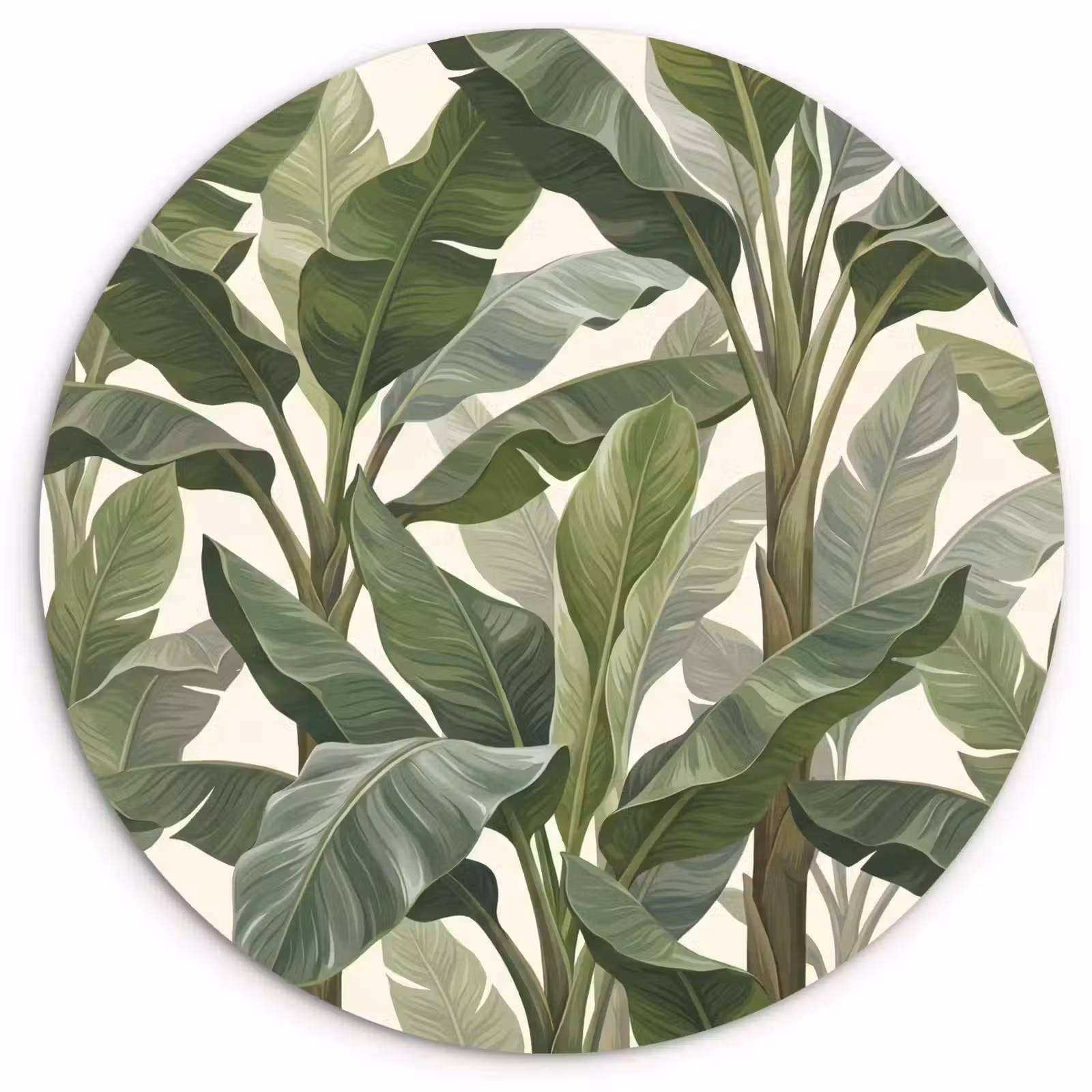Muurcirkel - Planten - Bladeren - Tropisch - Groen — 1