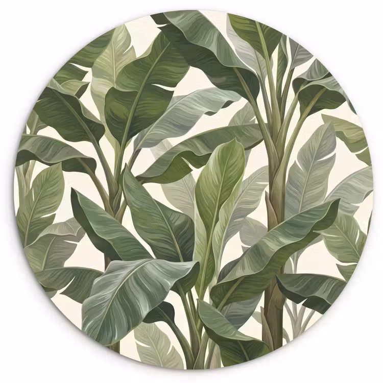 Muurcirkel - Planten - Bladeren - Tropisch - Groen — 1