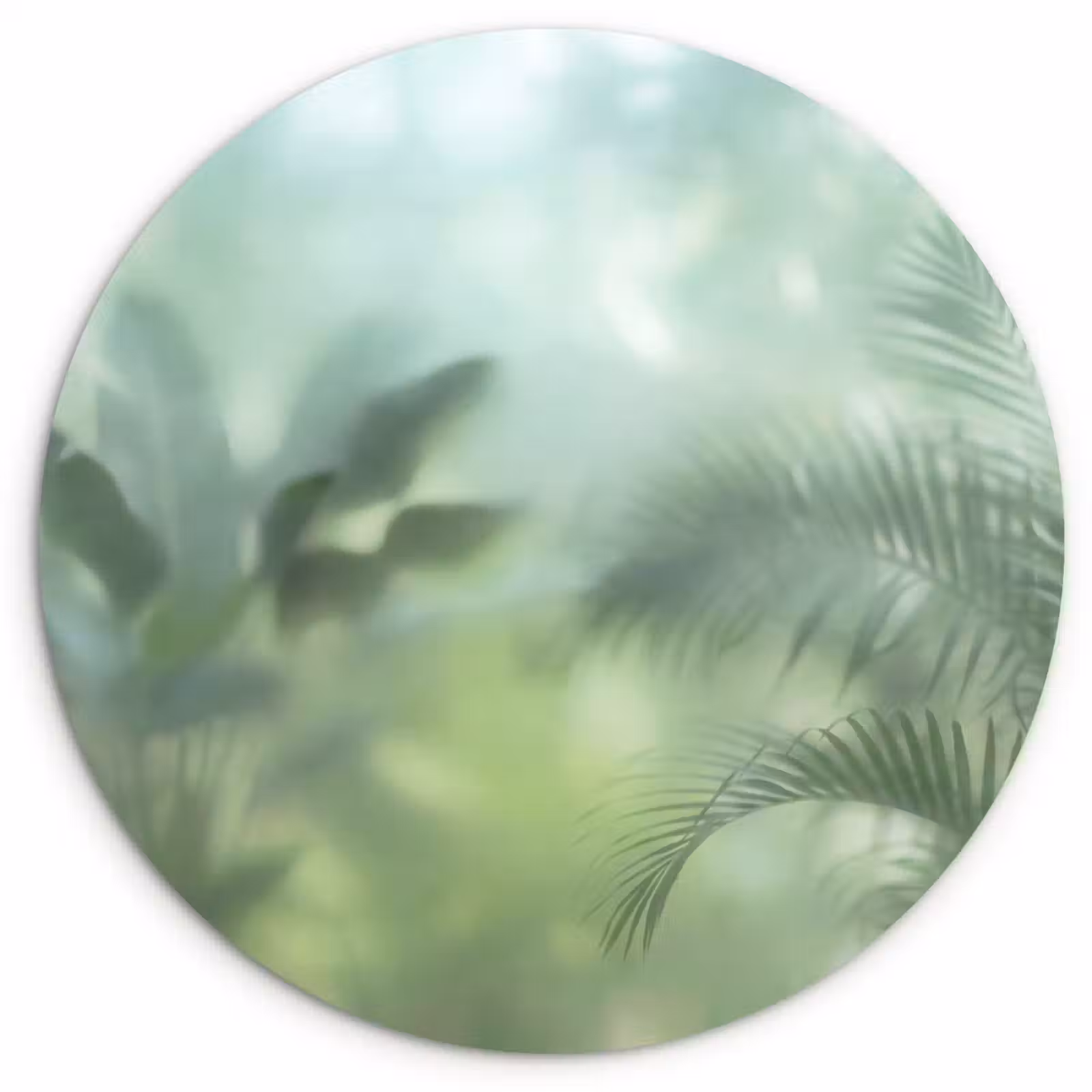 Muurcirkel - Natuur - Vervaagd - Groen - Abstract - Modern — 1