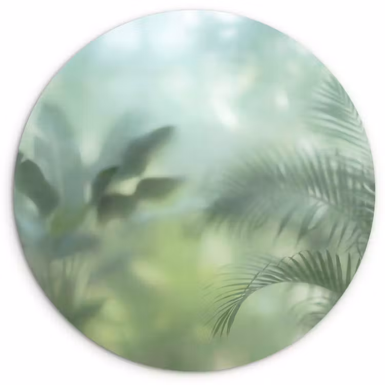 Muurcirkel - Natuur - Vervaagd - Groen - Abstract - Modern — 1