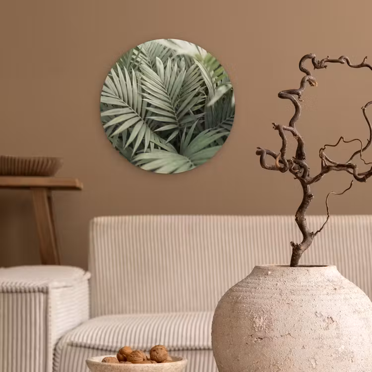 Muurcirkel - Plant - Palmbladeren - Natuur - Groen — 2