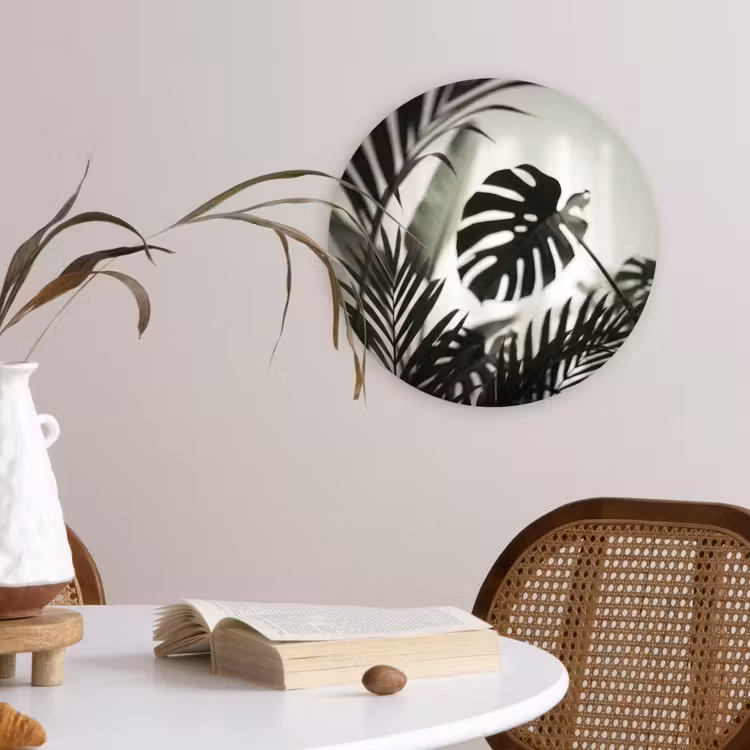 Muurcirkel - Planten - Bladeren - Natuur - Minimalistisch - Groen — 4