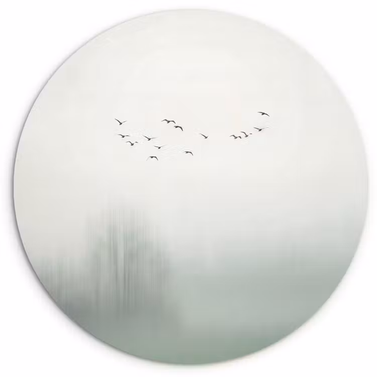 Muurcirkel - Vogel - Vlucht - Natuur - Minimalistisch — 1