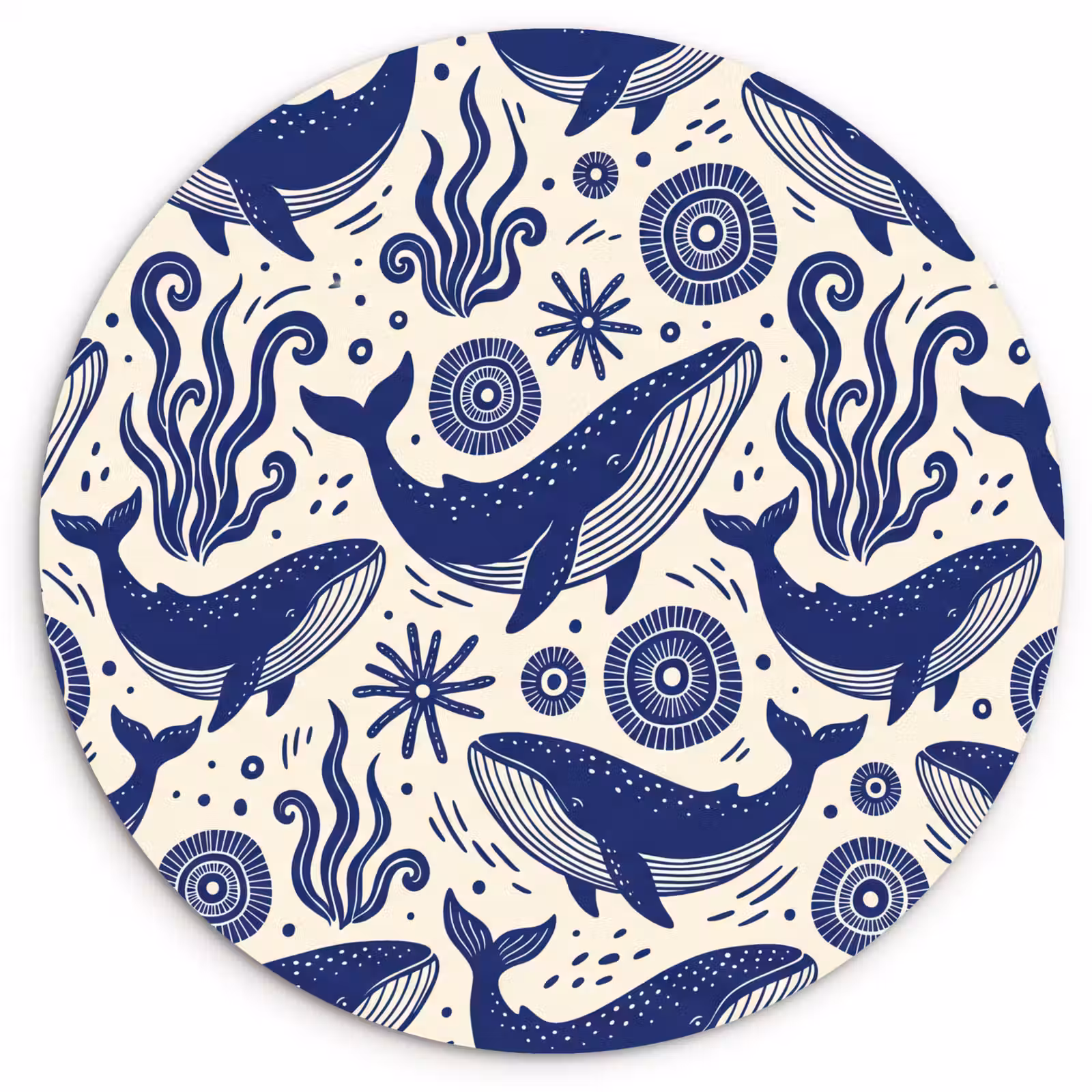 Muurcirkel - Walvis - Onderwater - Dieren - Abstract - Blauw — 1