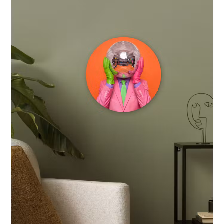 Muurcirkel - Kunst - Disco bal - Kleurrijk - Modern - Studio — 3