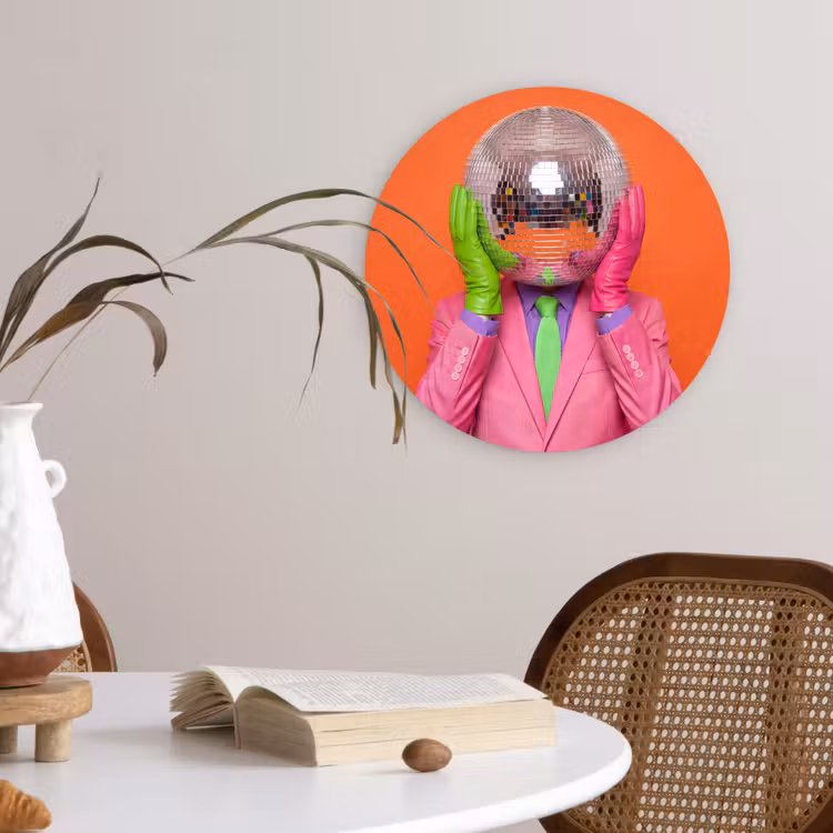 Muurcirkel - Kunst - Disco bal - Kleurrijk - Modern - Studio — 4