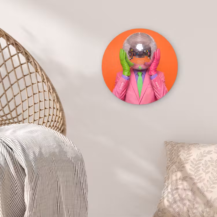 Muurcirkel - Kunst - Disco bal - Kleurrijk - Modern - Studio — 5