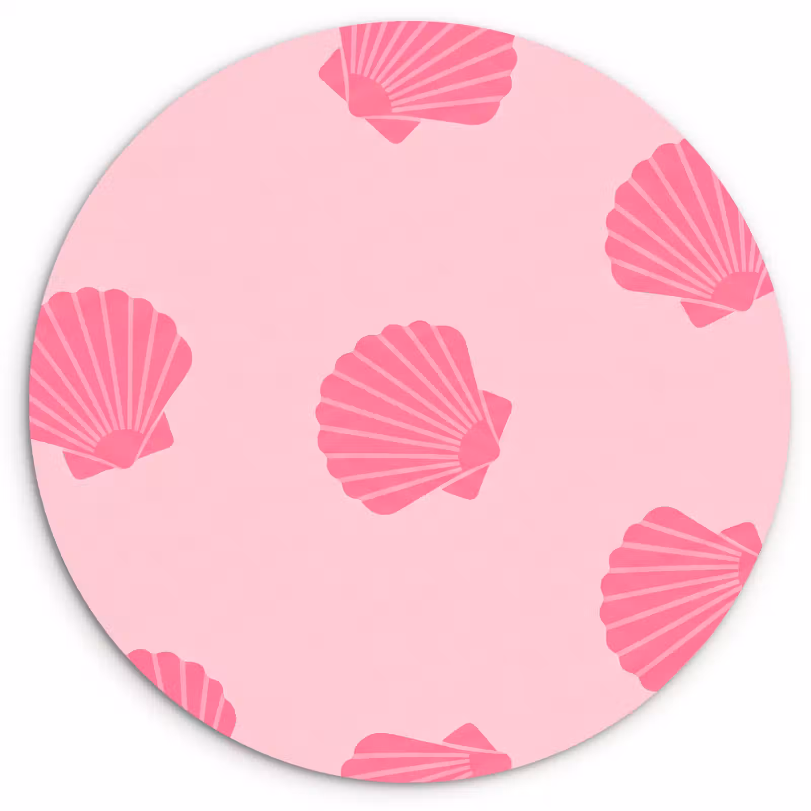 Muurcirkel - Schelp - Patroon - Zee - Modern - Roze — 1