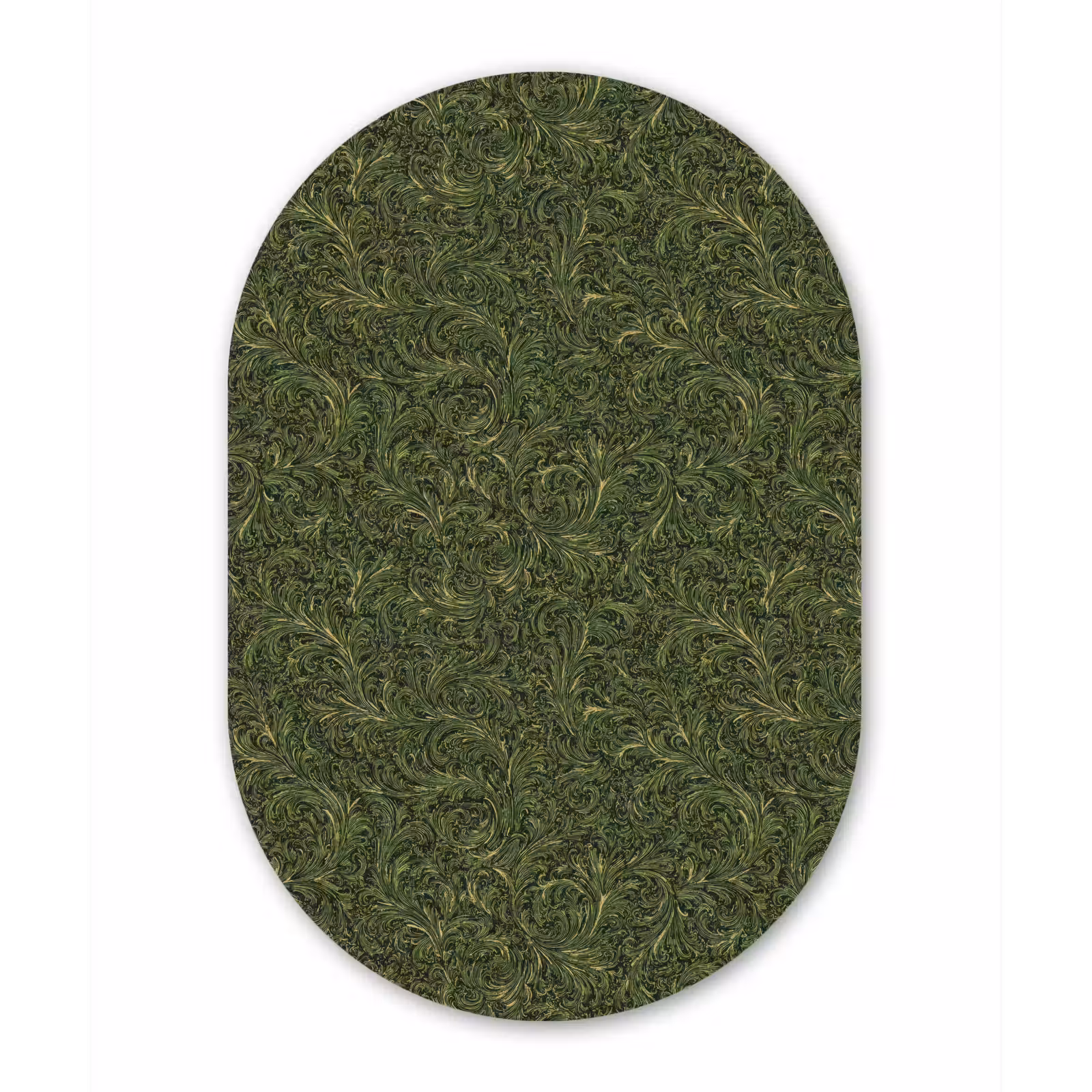 Muurovaal aluminium - Donker - Groen - Krullend - Botanisch — 1