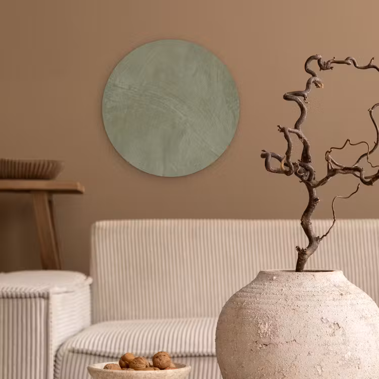 Muurcirkel - Textuur - Betonlook - Achtergrond - Modern - Groen — 2