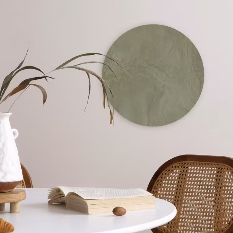 Muurcirkel - Textuur - Betonlook - Achtergrond - Modern - Groen — 4