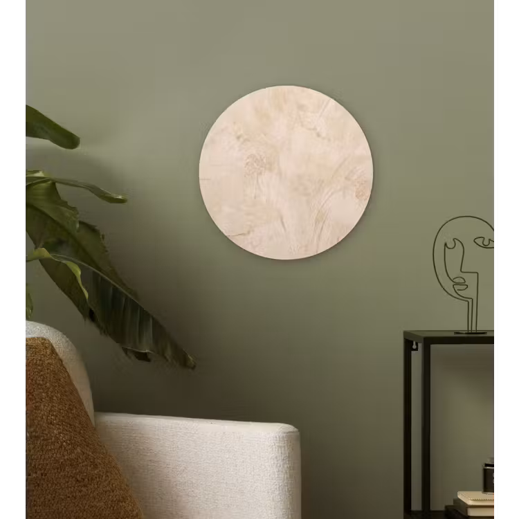 Muurcirkel - Textuur - Patroon - Abstract - Modern - Beige — 3