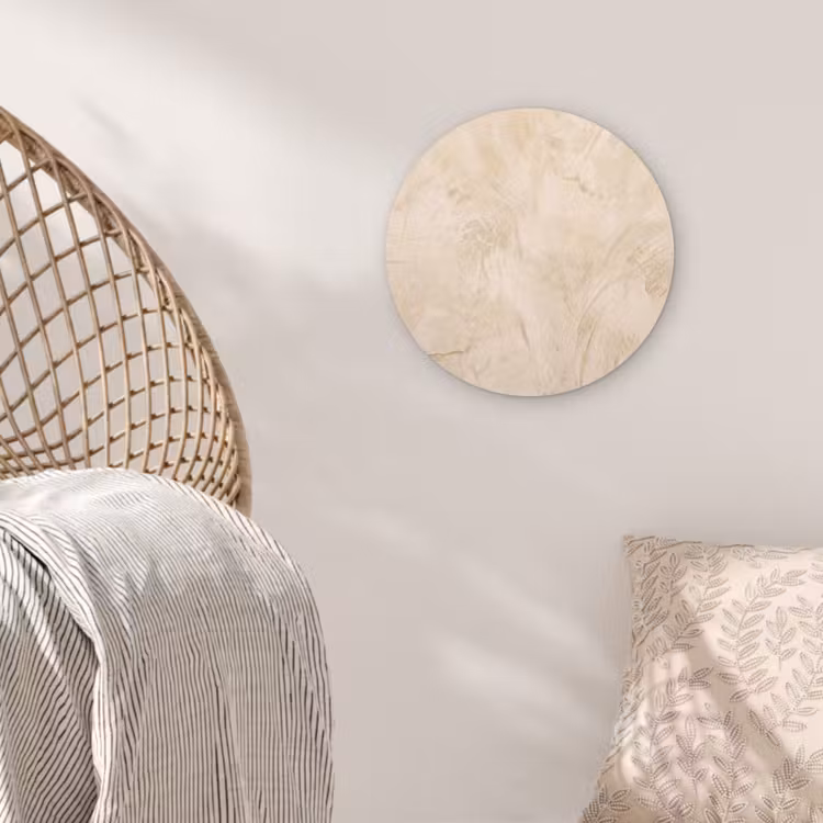 Muurcirkel - Textuur - Patroon - Abstract - Modern - Beige — 5