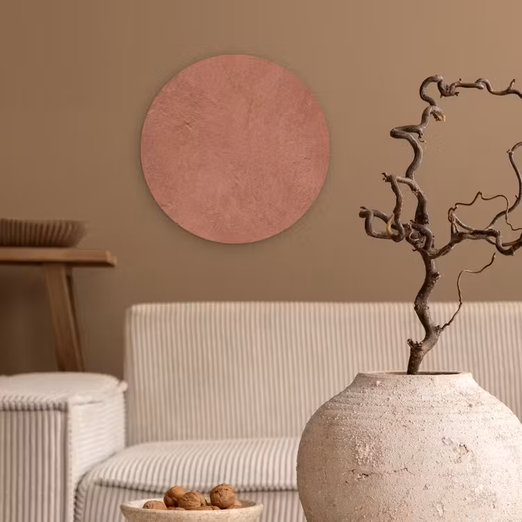 Muurcirkel - Textuur - Roodbruin - Grof - Modern — 2