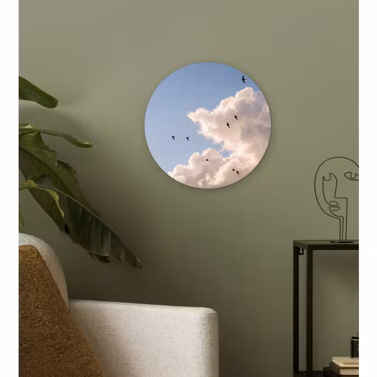 Muurcirkel - Vogel - Vlucht - Wolken - Natuur - Blauw — 3