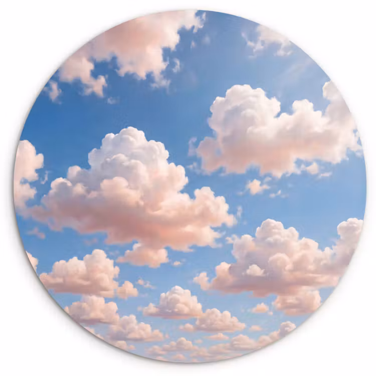 Muurcirkel - Wolken - Hemel - Natuur - Licht - Blauw — 1