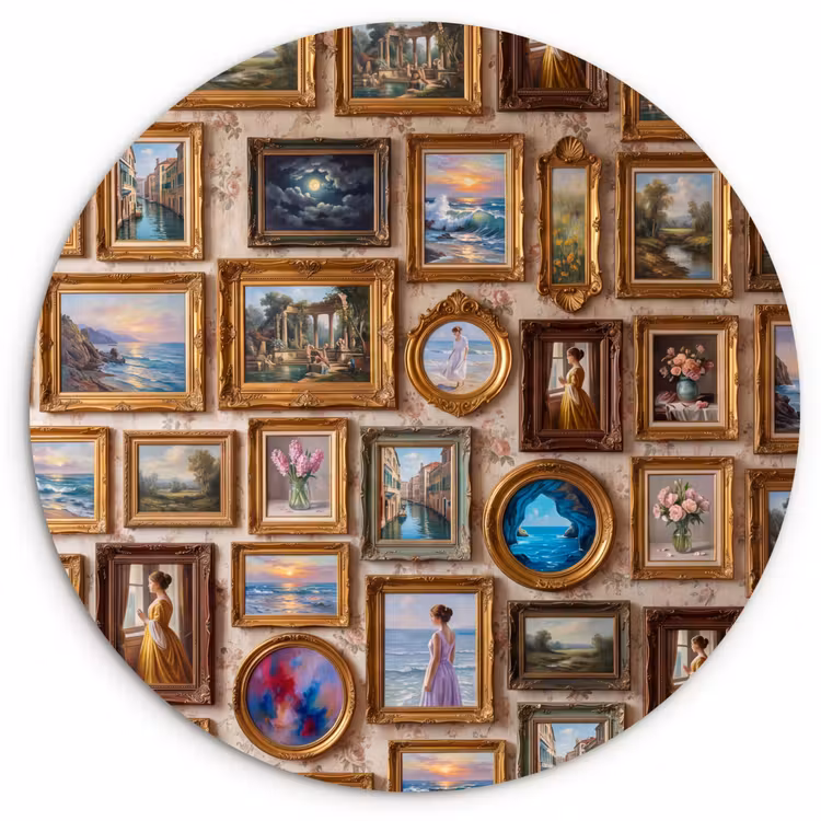 Muurcirkel - Interieur - Kunst - Collectie - Klassiek - Goud — 1