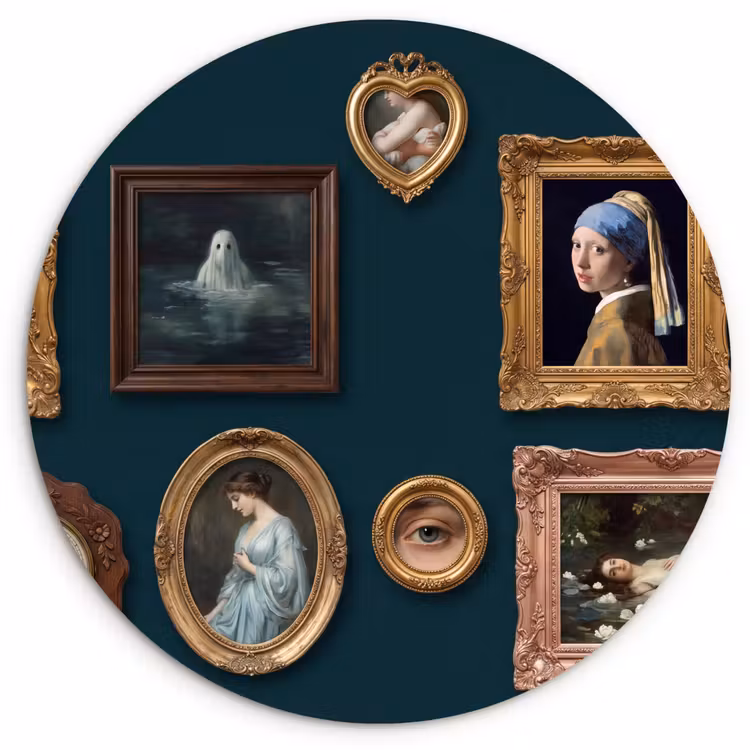 Muurcirkel - Kunst - Schilderijen - Decoratie - Klassiek - Groen — 1
