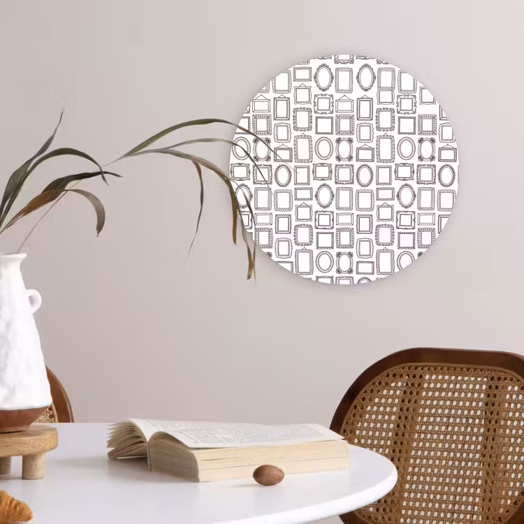Muurcirkel - Lijsten - Patroon - Decoratie - Schets - Zwart-wit — 4