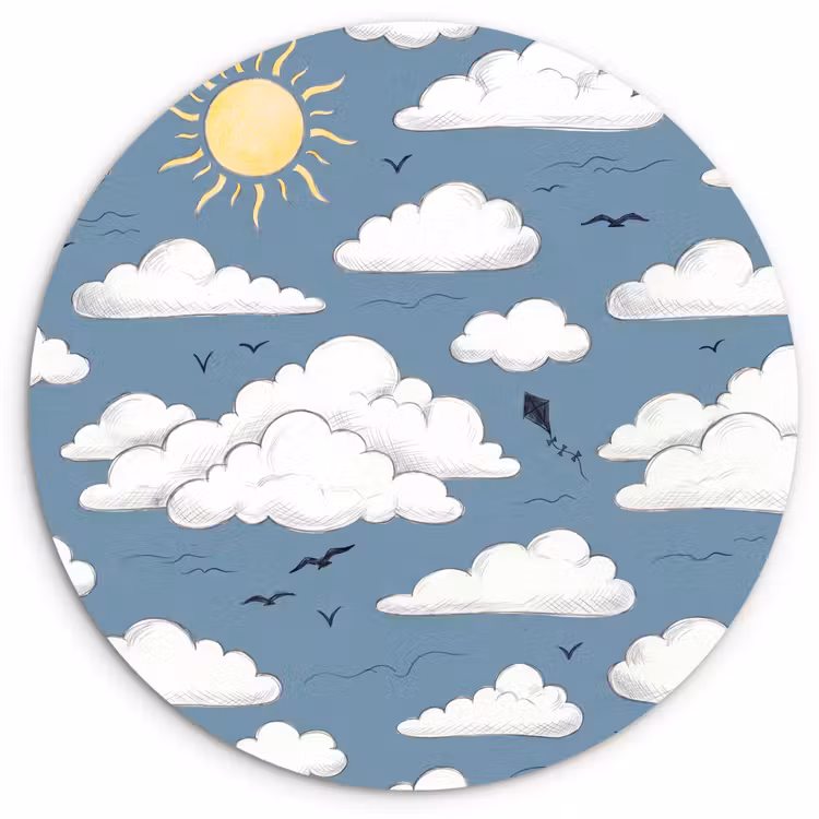 Muurcirkel - Lucht - Zon - Wolken - Natuur - Blauw — 1