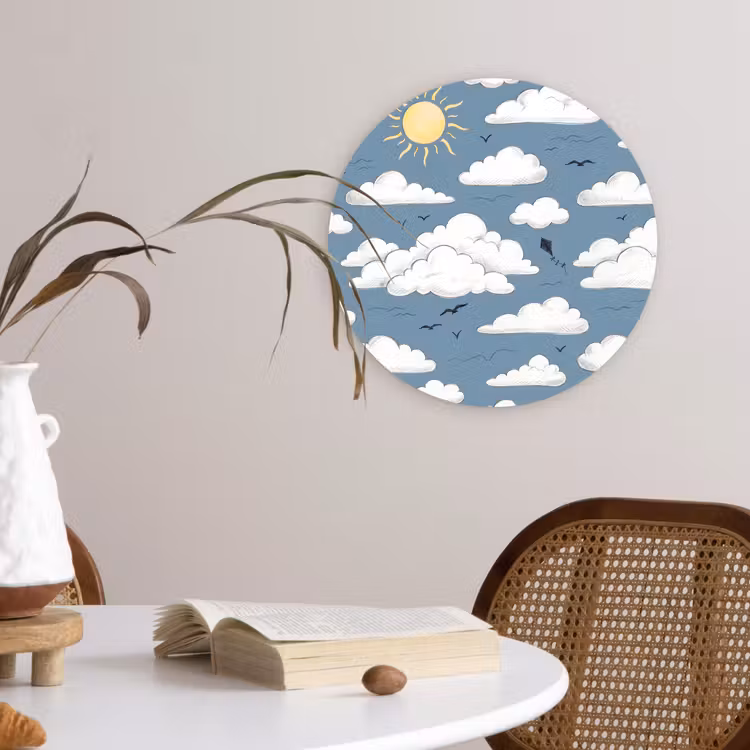 Muurcirkel - Lucht - Zon - Wolken - Natuur - Blauw — 4